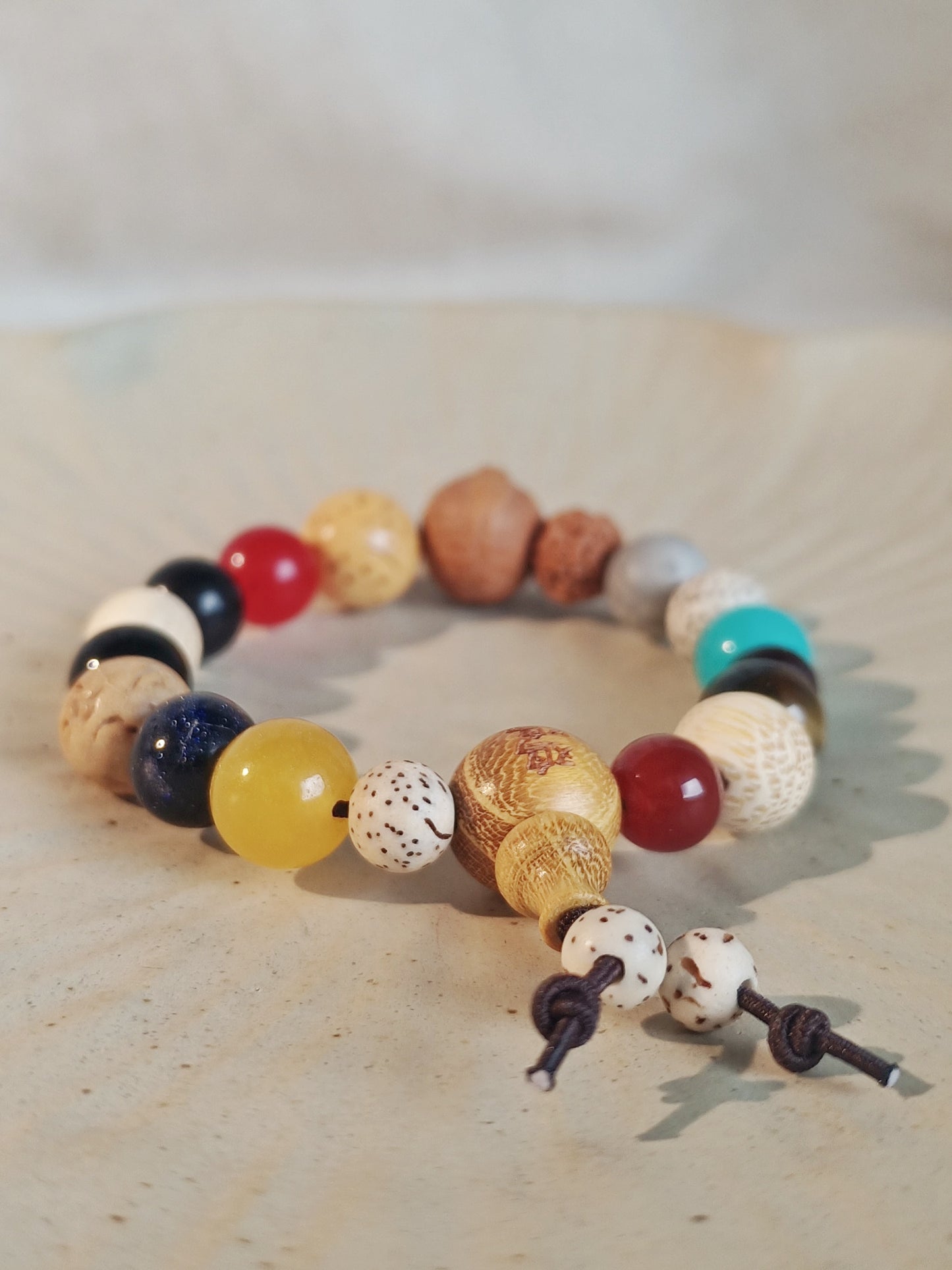 Attract Luck 18-Bodhi Seed Bracelet from Hanshan/Jiming Temple