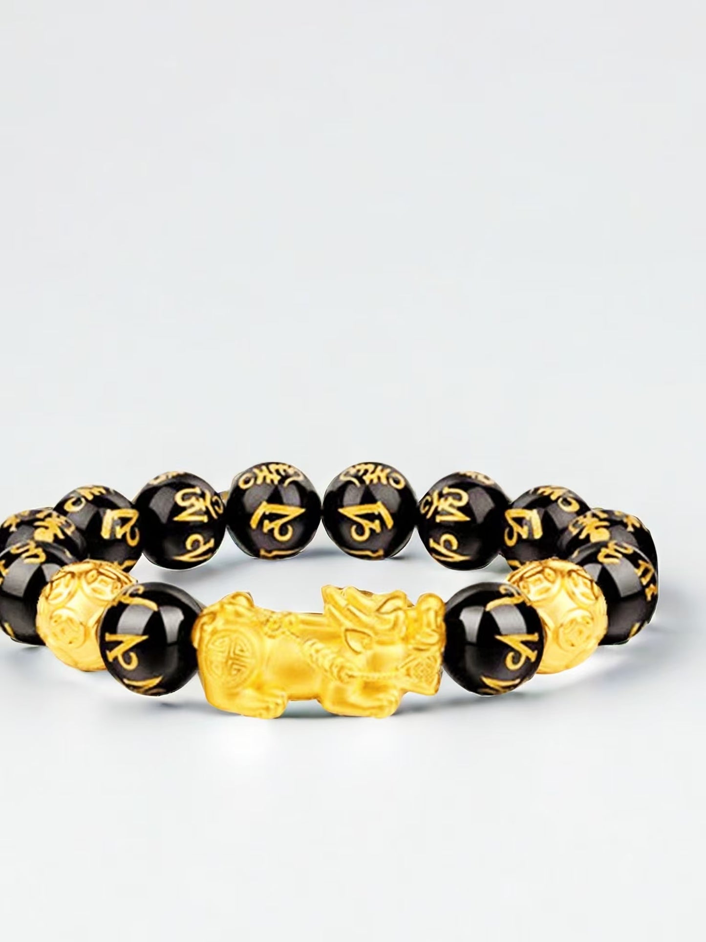 Attract Wealth and Luck with the Pixiu Wealth Mantra Bracelet From Putuo Mountain Temple